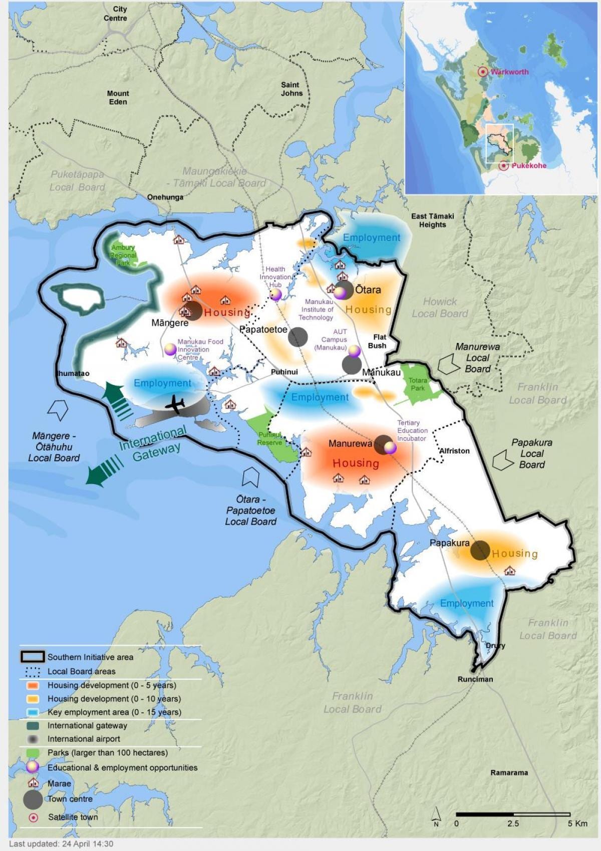 지도 south Auckland